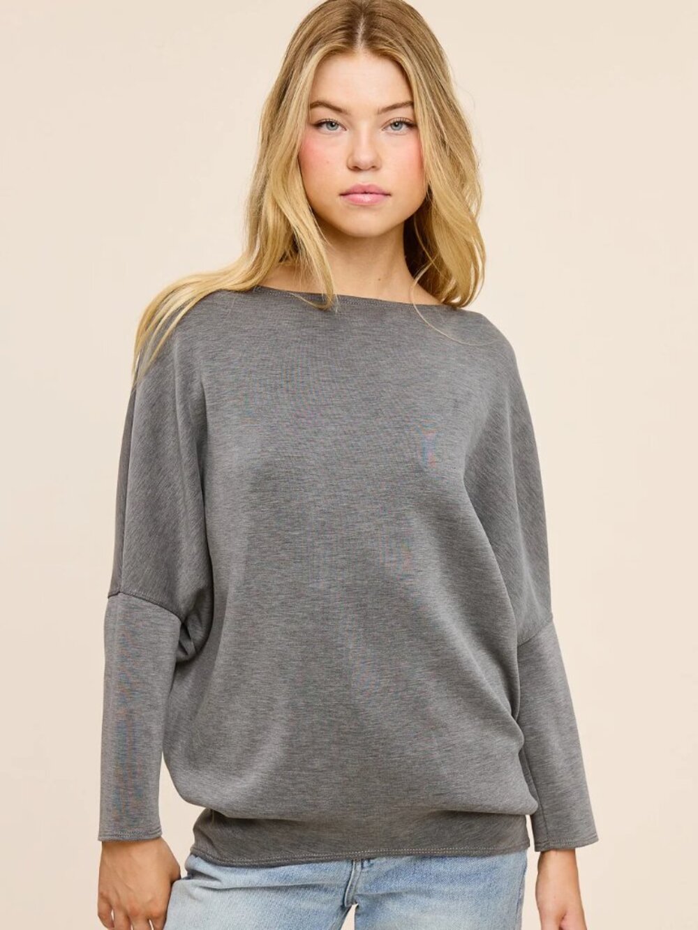 CHARLOTTE AVERY Avril Scuba Fabric Dolman